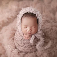40x150 cm newborn photo props wrap baby photography props blanket soft knitted net dot blanket photography babies accessories