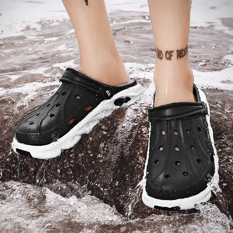 

2021 Men's Sandals Summer Beach Man Casual Slip-on Shoes Slipper Male Clogs Water Shoes Sandalias Hombre