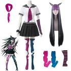 Костюм для косплея миоды Ибуки из аниме Супер данганронпа 2, комплект униформы, перчатки, носки, парики для женщин, Хэллоуин