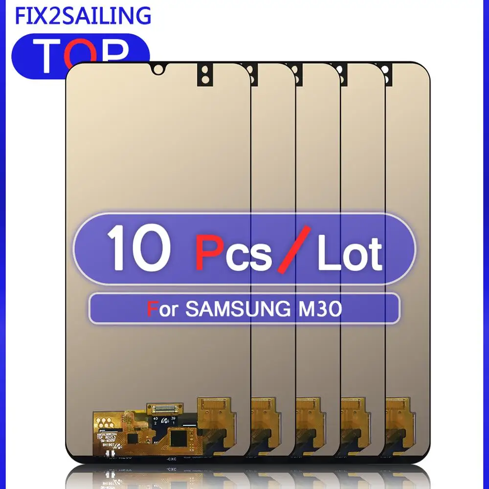 Для Samsung Galaxy M30 2019 M305F ЖК сенсорный экран дигитайзер 10 шт. дисплей для запасные