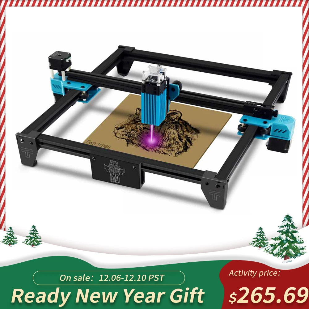 

Twotrees TT-5.5S 5500MW 40W Laser Engraving Machine Frame DIY Compressed Spot LD For Metal Wood Stainless Steel Printer Cutter