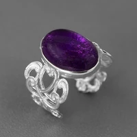 inature victorian style 925 sterling silver ring for women natural amethyst engagement wedding rings jewelry gifts