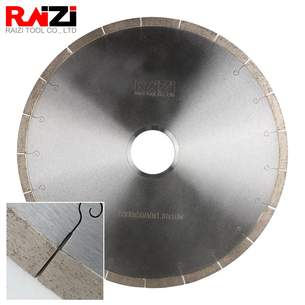 Raizi Professional Continuous Rim Tile Cutting Blade for Ceramic Porcelain Marble Granite 10/12/14 inch Wet Circula Saw Blade