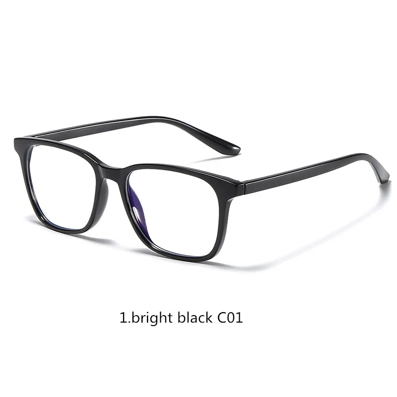 1.bright black C01 LUKOKO анти синий луч света излучения очки для компьютерных игр для мужчин и женщин синий блокирующий блокатор очки gafas luz azul - Цвет оправы: 1.bright black C01