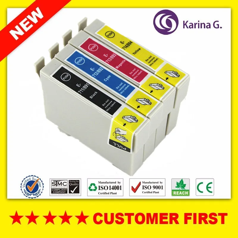 Совместим с чернильным картриджем T0711 T0714 для Epson Stylus D78 D92 D120 DX4000 DX4050 DX4400 DX4450 DX5000 и
