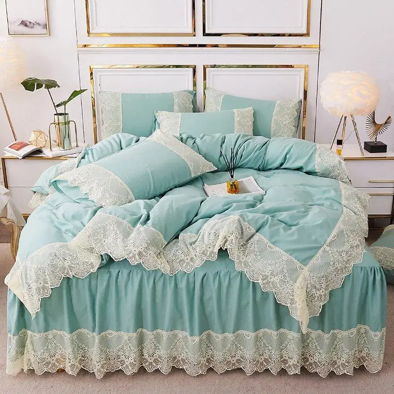 

36 комплектов постельного белья, рождественский подарок, кружевная кроватная юбка, мягкая домашняя детская кроватка королевского размера, Д...