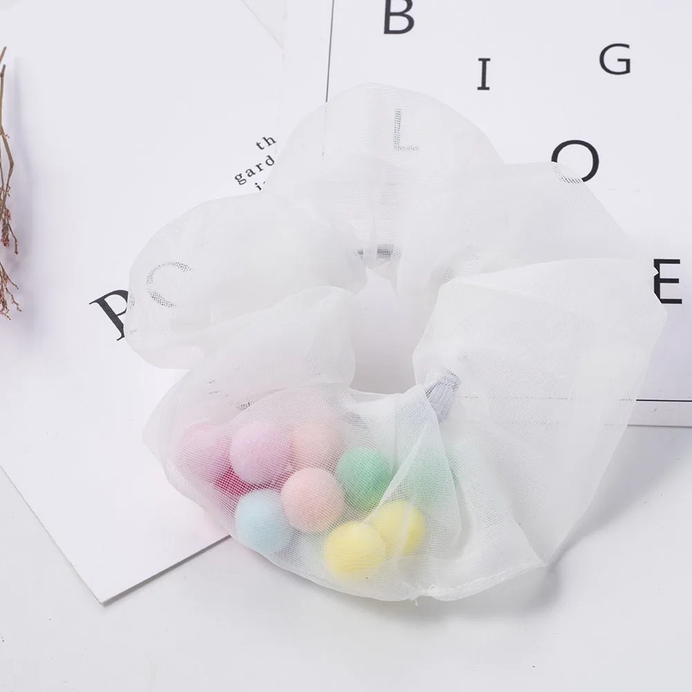 Женские сетчатые резинки однотонные волосы кольца галстуки для девочек