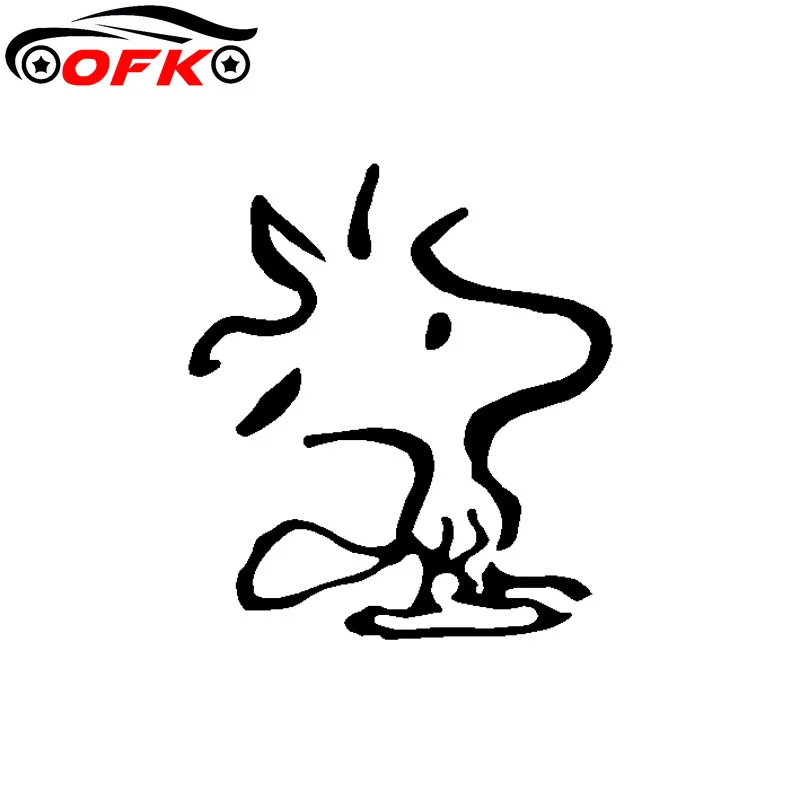 

Classic Cartoon Woodstock Bird Vinyl Decoration Car Sticker Decal Black/Silver 16CM*14.2CM