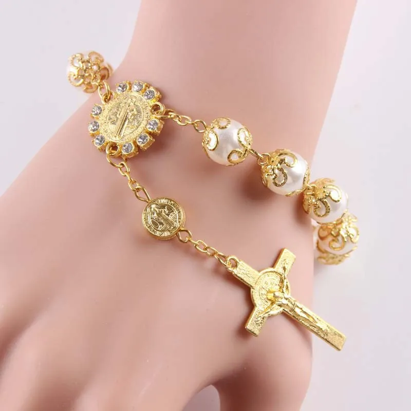 Крест из бисера крест Розария святое сердце Марии гвадалапа милость Иисус иконы