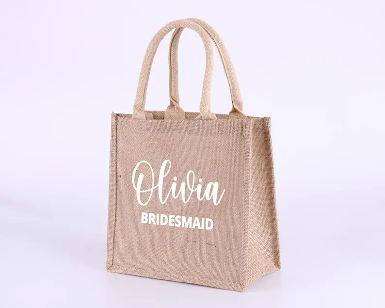 Тоут из мешковины сумки на заказ платье подружки невесты подарочный пакет