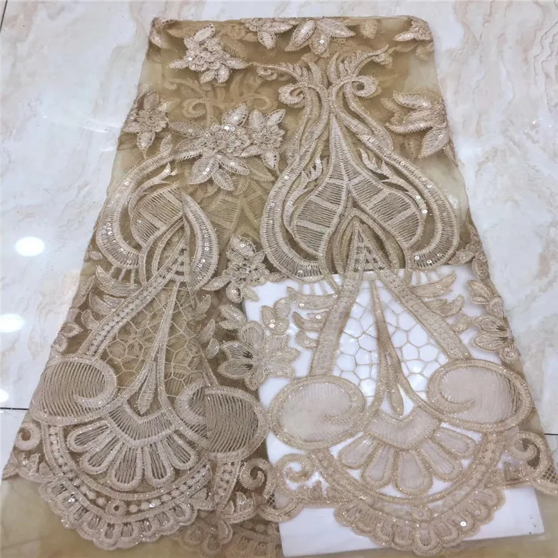 

2019 Latest French Nigerian Laces Fabric High Quality Tulle African Laces Fabric Wedding African French Tulle Lace dress xc12-3