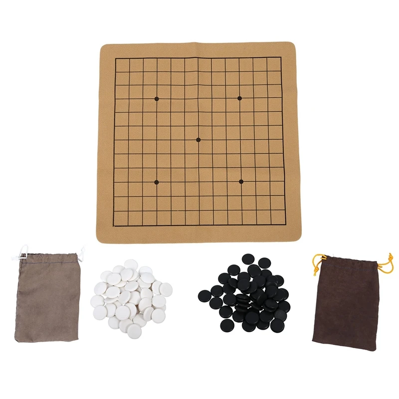 ABLB--90Pcs Chess Game Set Suede Leather Sheet Board Children Educational Toy | Спорт и развлечения