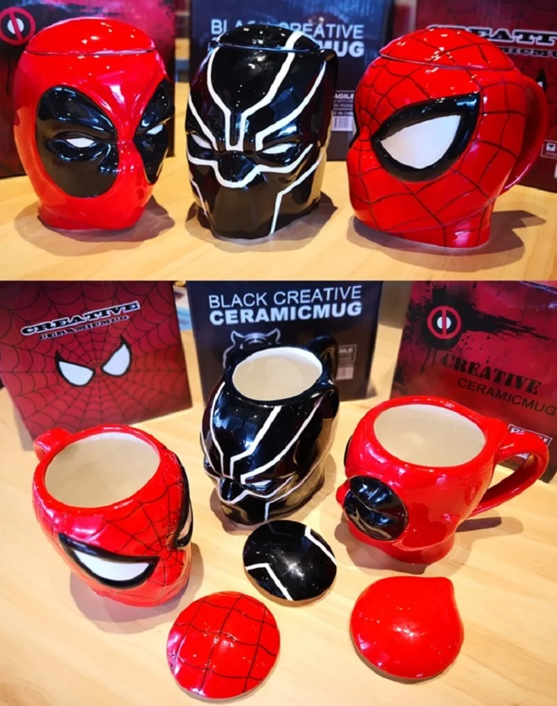 Новая креативная кружка Звездные войны Дэдпул Черная пантера Человек-паук 3D