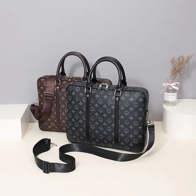 

New Men's Handbag Business Men's Real-Leather Bag Men's Single-Shoulder Bag Briefcase Computer Bag