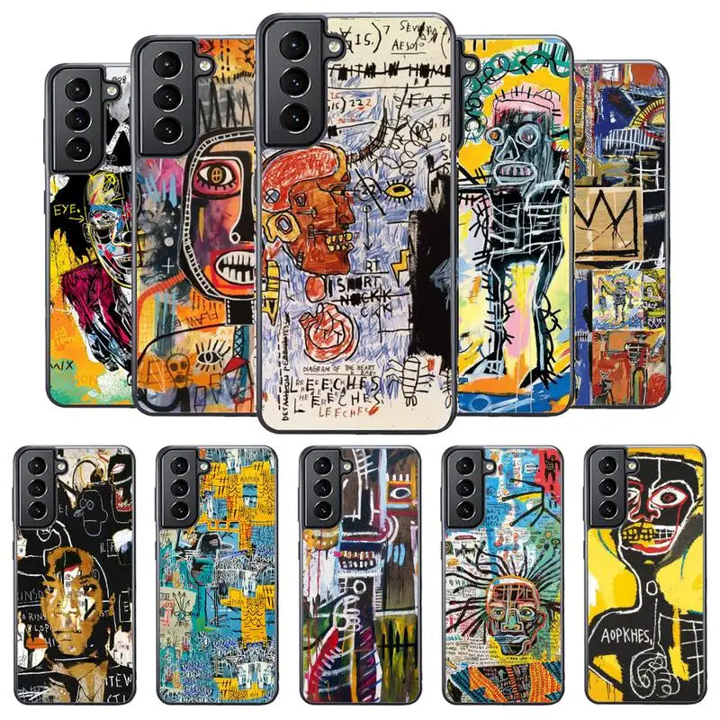 

Чехол для телефона с изображением граффити Джинса Мишеля Basquiat для Samsung S8 S9 S10 S20 plus 5G lite note 20 ultra PC nax fundas cover