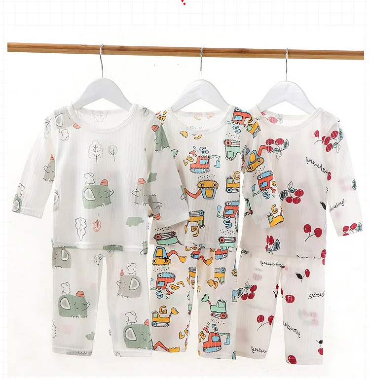 

Girls Boys Summer Pajamas Set Children's Cartoon Sleepwear Set Thin style Pajamas Dinosaur Baby Pyjamas Sets 4 5 6 7 8 9 10 Yrs