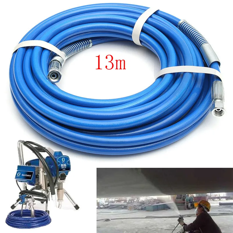 1 шт. труба высокого давления 10 м/13 м/15 м 5000psi безвоздушный шланг для краски 50' x 1/" распылитель безвоздушный шланг для распыления пистолет-опрыскиватель воды - Цвет: 13m