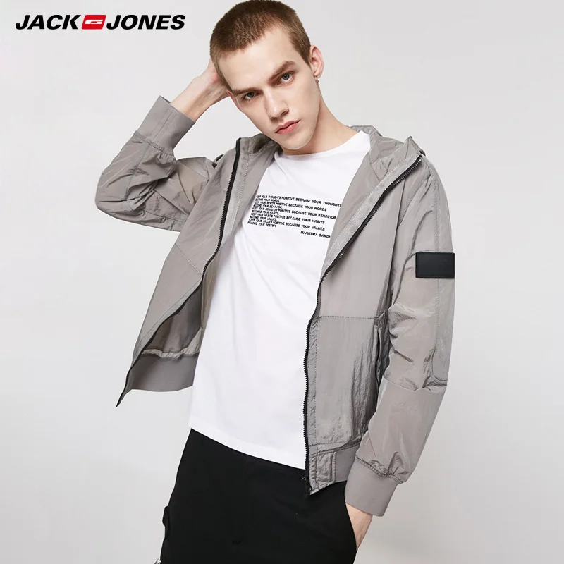 Водонепроницаемая короткая куртка с капюшоном JackJones для отдыха | 219121586|Мужские