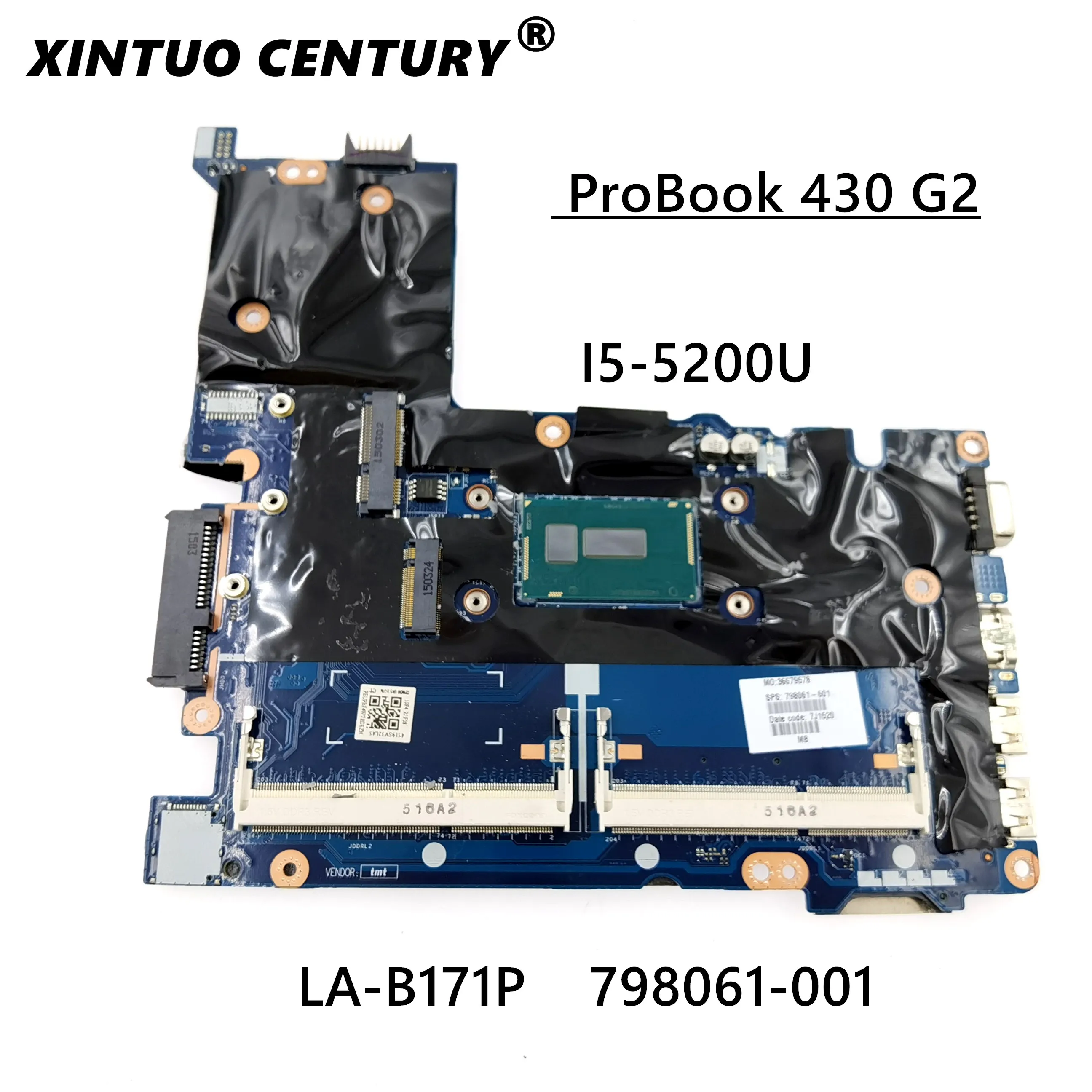 

Laptop motherboard For HP 430 G2 798061-001 798061-501 798061-601 ZMP30 LA-B171P SR23Y I5-5200U CPU full test