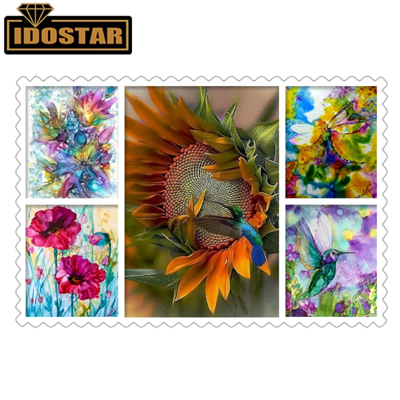 Полностью Алмазная квадратная Акварельная Цветочная картина абстрактная