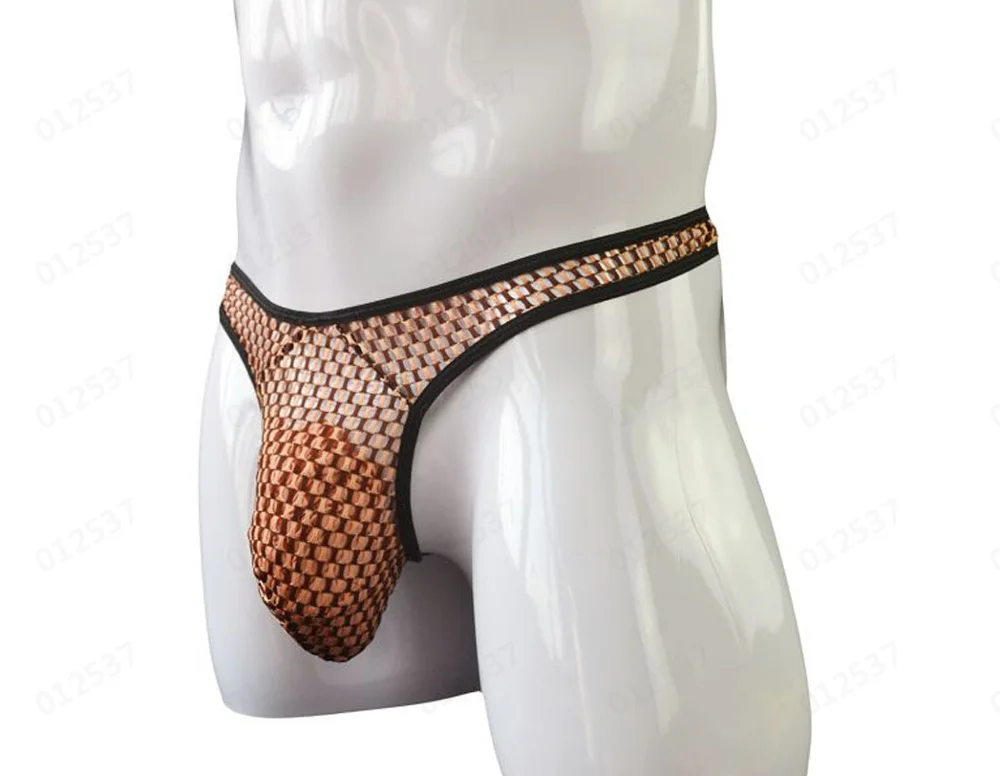 Мужское нижнее белье Т образные сексуальные мужские трусы большие сетчатые