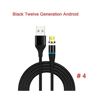 For Micro Black Магнитный кабель Micro USB кабель 3A Быстрая зарядка Магнитная линия Android зарядка линии синхронизации данных для huawei Xiaomi LG - Цвет: For Micro Black