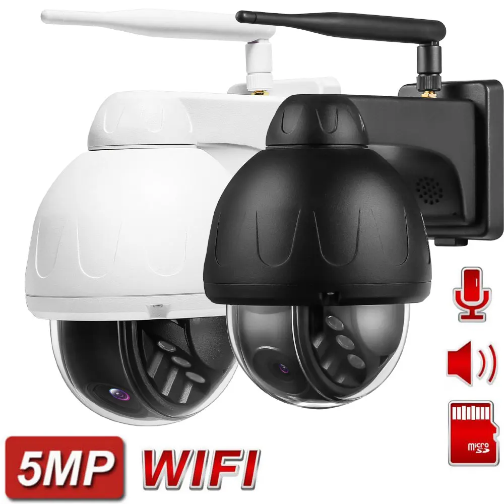 Беспроводная PTZ IP Wi-Fi металлическая уличная камера ONVIF с автоматическим слежением