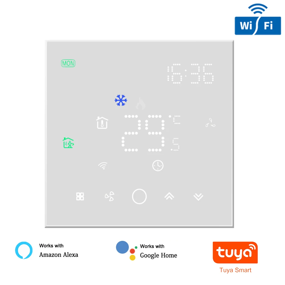 

Умный Цифровой термостат Vancoo Tuya с сенсорным экраном и функцией измерения температуры
