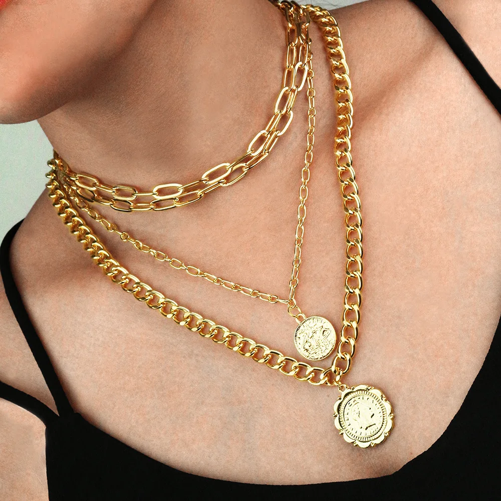 JUMPLIM модные ювелирные изделия индивидуальное ожерелье с подвеской монета Ретро