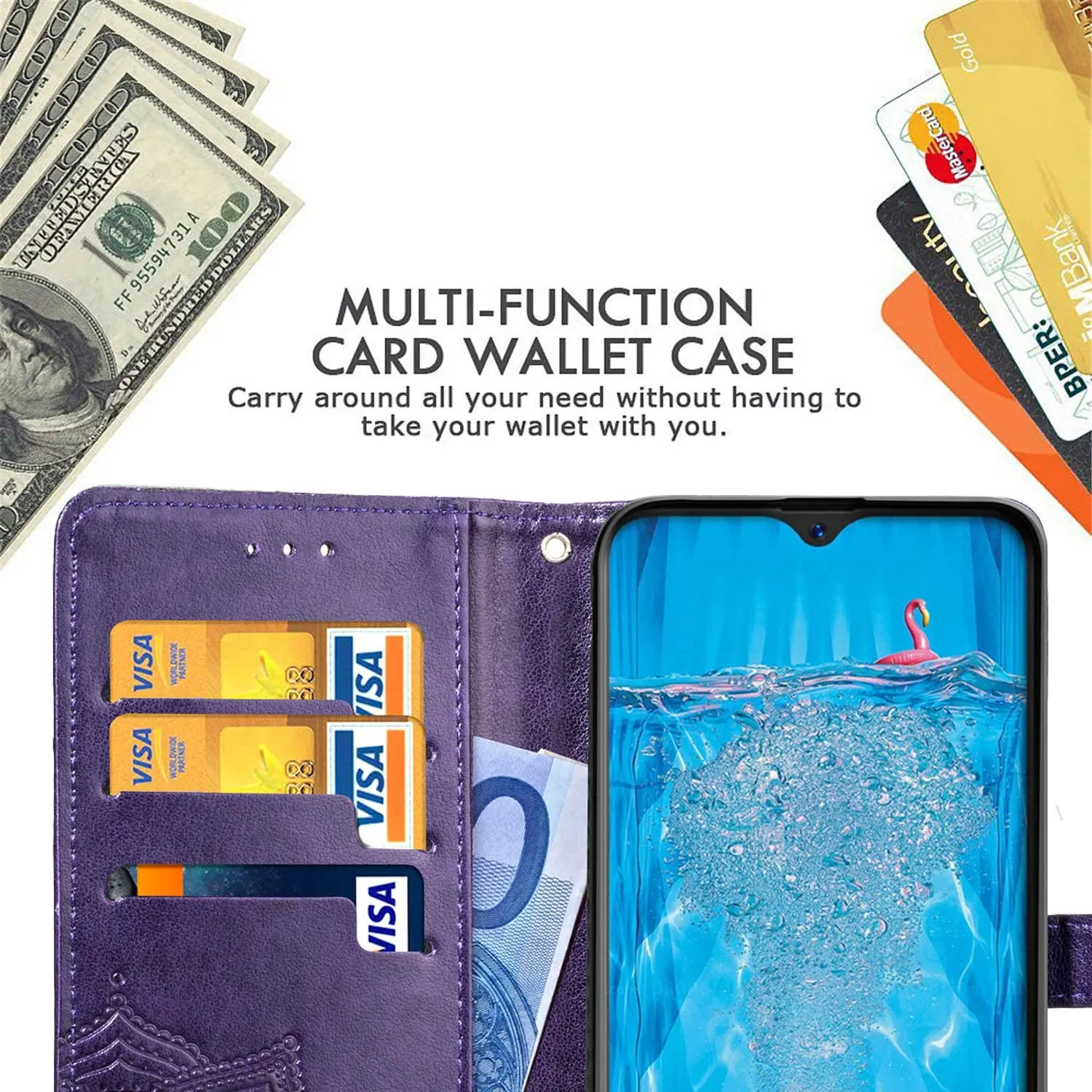 Для Samsung Galaxy Wide 4 Wide4 роскошный откидной кожаный защитный чехол с держателями для