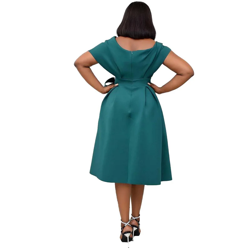 Летнее женское платье размера плюс S-3XL 2021 Новинка! Платье с v-образным вырезом