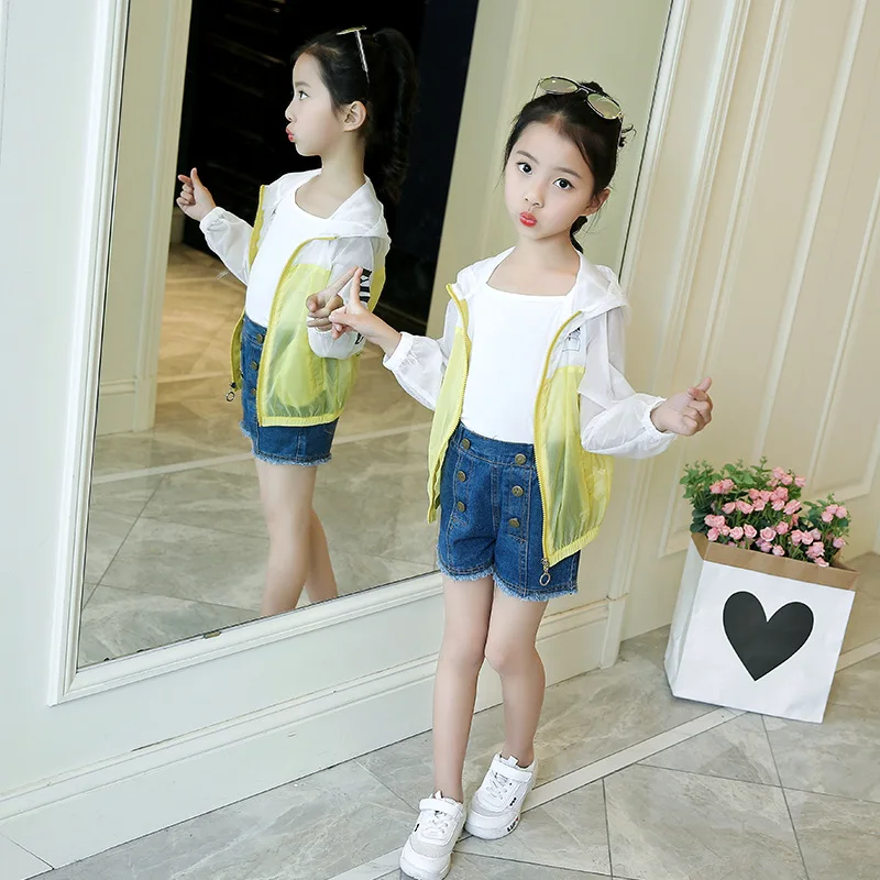 

Girls' Thin Coat Girls Sun Protection Clothing Girls Coats