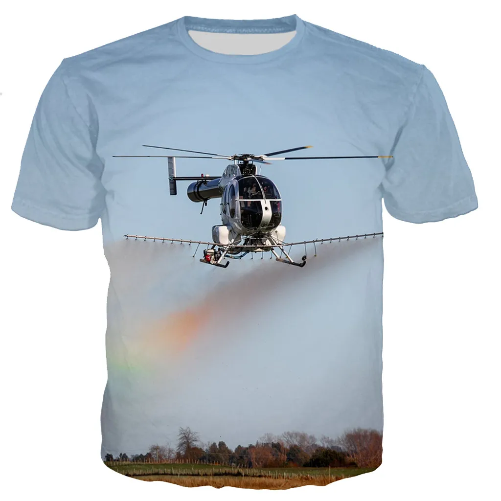 

Helicopter T Shirt Men/women 3D Printed T-shirts Casual Harajuku Style Tshirt Streetwear Tops