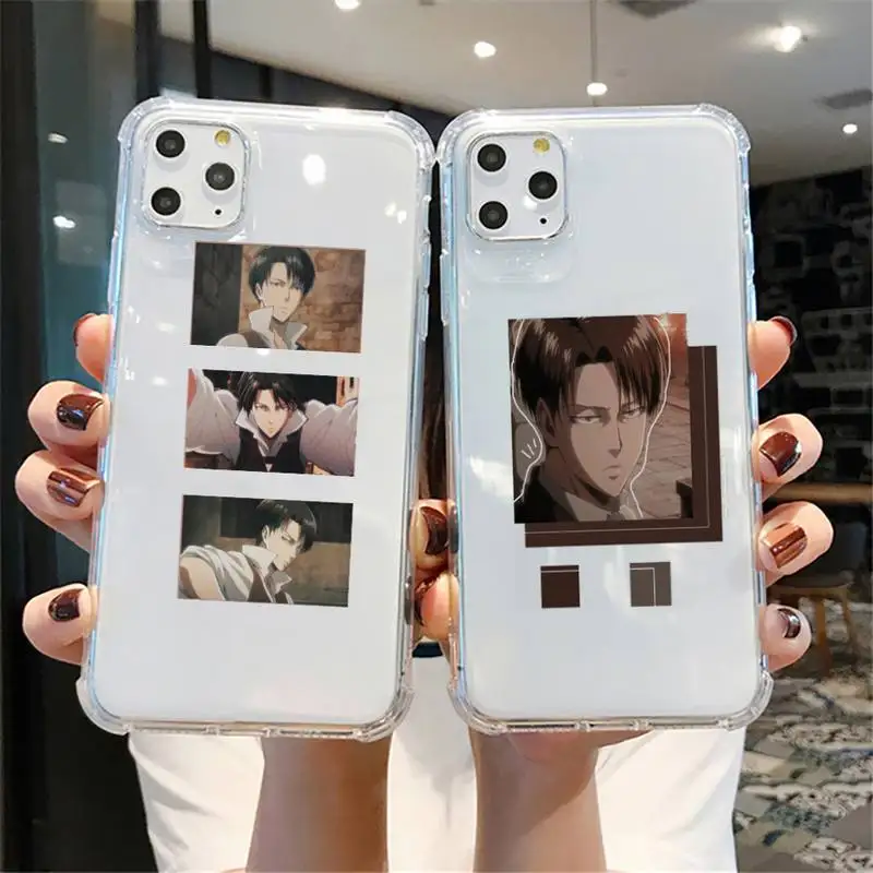 

Levi Attack on Titan anime Phone Case For iPhone X XS MAX 6 6s 7 7plus 8 8Plus 5 5S SE 2020 XR 11 11pro max Clear funda Cover