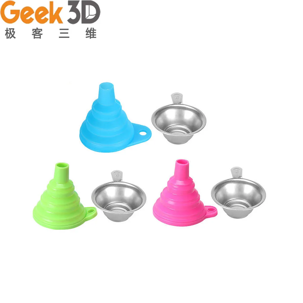 

Photocuring Metal UV Resin Filter Cup+Silicon Funnel Fliter Kit Disposable for ANYCUBIC Photon SLA 3D Printer Accessories