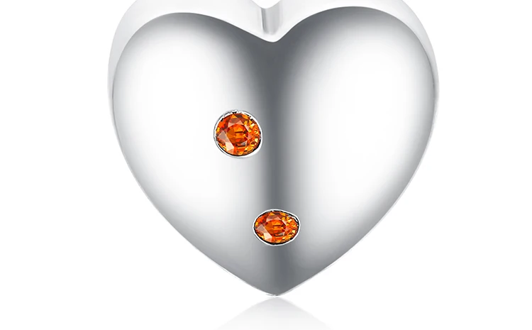 JewelryPalace Романтический Рыба сердце любовь 0.4ct кубического циркония 925 пробы Серебряный Шарм бисер Новая горячая Распродажа для Для женщин