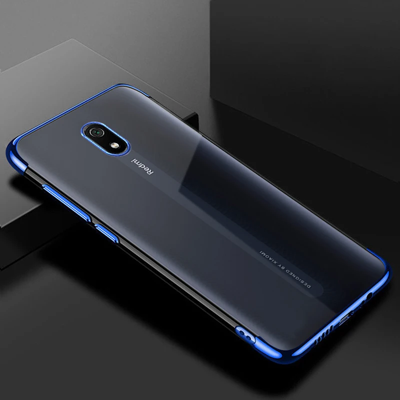 Синий Чехол для Xiaomi Redmi 8A, тонкое прозрачное покрытие, мягкий силиконовый чехол из ТПУ для Redmi Note 8 Pro Redmi 8, чехол для телефона - Цвет: Синий