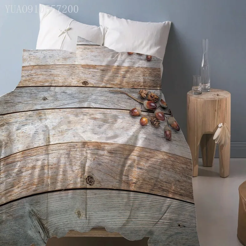 

Modern 3D Print Bedding Set Double Queen King Bed Linen Soft Duvet Cover Pillowcase Wood Textured Quilt Cover For Adult Bedroom