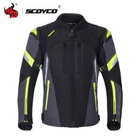 scoyco motorcycle jacket protective gear windproof motocross riding jacket chaqueta moto waterproof racing moto clothing s 4xl