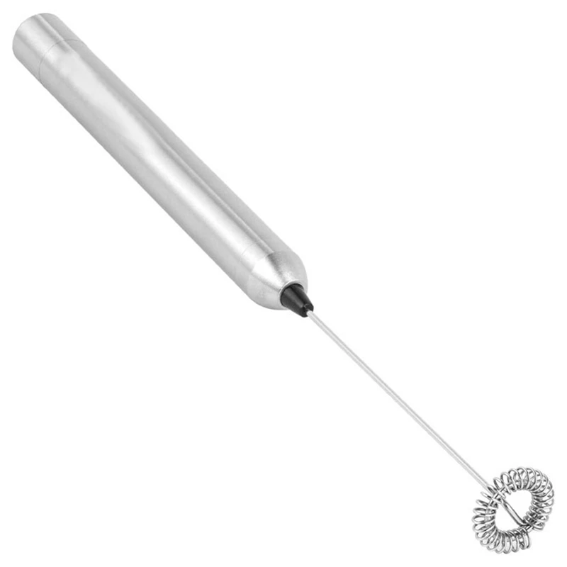 

Milk Frother Handheld Battery Operated Electric Foam Maker, Drink Mixer with Stainless Steel Whisk and Stand for Coffee