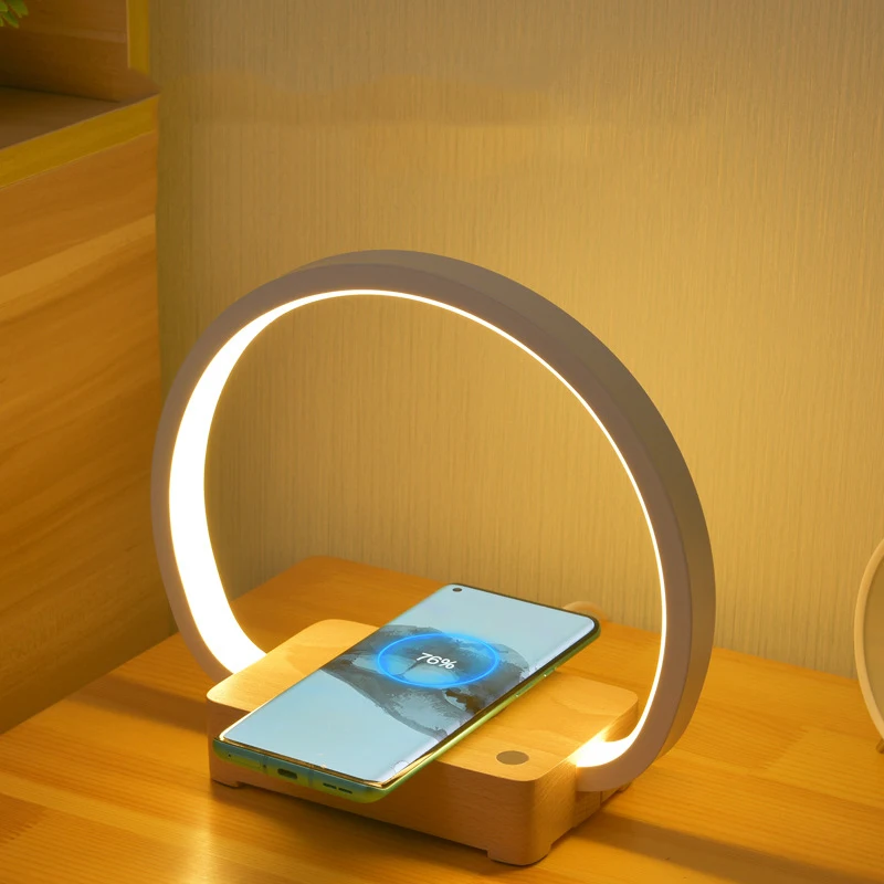 

Wireless Charging Modern Led Table Lamp For Bedroom Cell Phone Bluetooth Speaker Bedside Lamp Table Light Wireless Desk Lamp Led