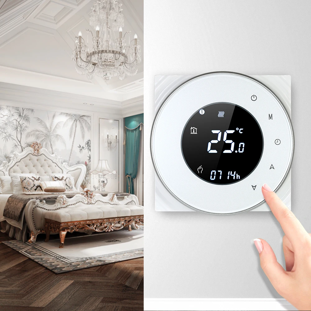 Термостат для газового бойлера Терморегулятор с сенсорным экраном и подсветкой |