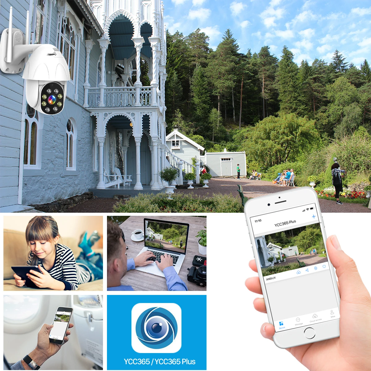 1080P Wifi IP камера беспроводная камера безопасности уличная 2MP HD камера наблюдения аудио Onvif 2MP ИК полноцветная камера ночного видения