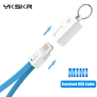 USB-кабель для iPhone, Samsung, Huawei, Xiaomi, внешний аккумулятор Micro USB Type-C, кабель, брелок, аксессуар, портативный зарядный шнур, кабель