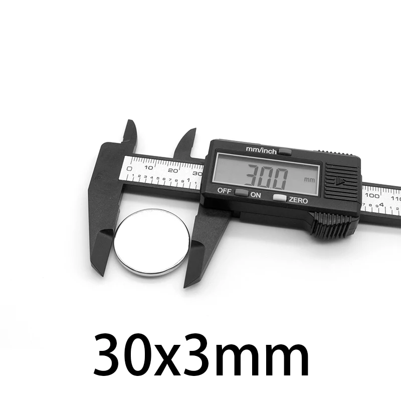 Мощный цилиндрический Редкоземельный Магнит 30 мм x 3 Круглые неодимовые магниты