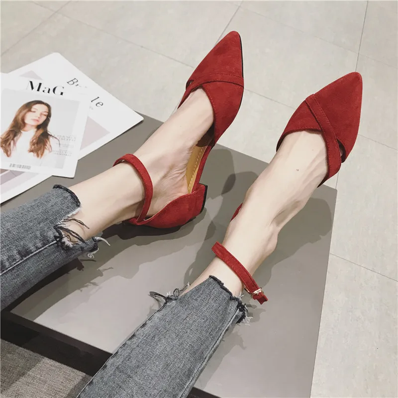 Размера плюс OL Офисные женские туфли из искусственной замши выше колена Женская