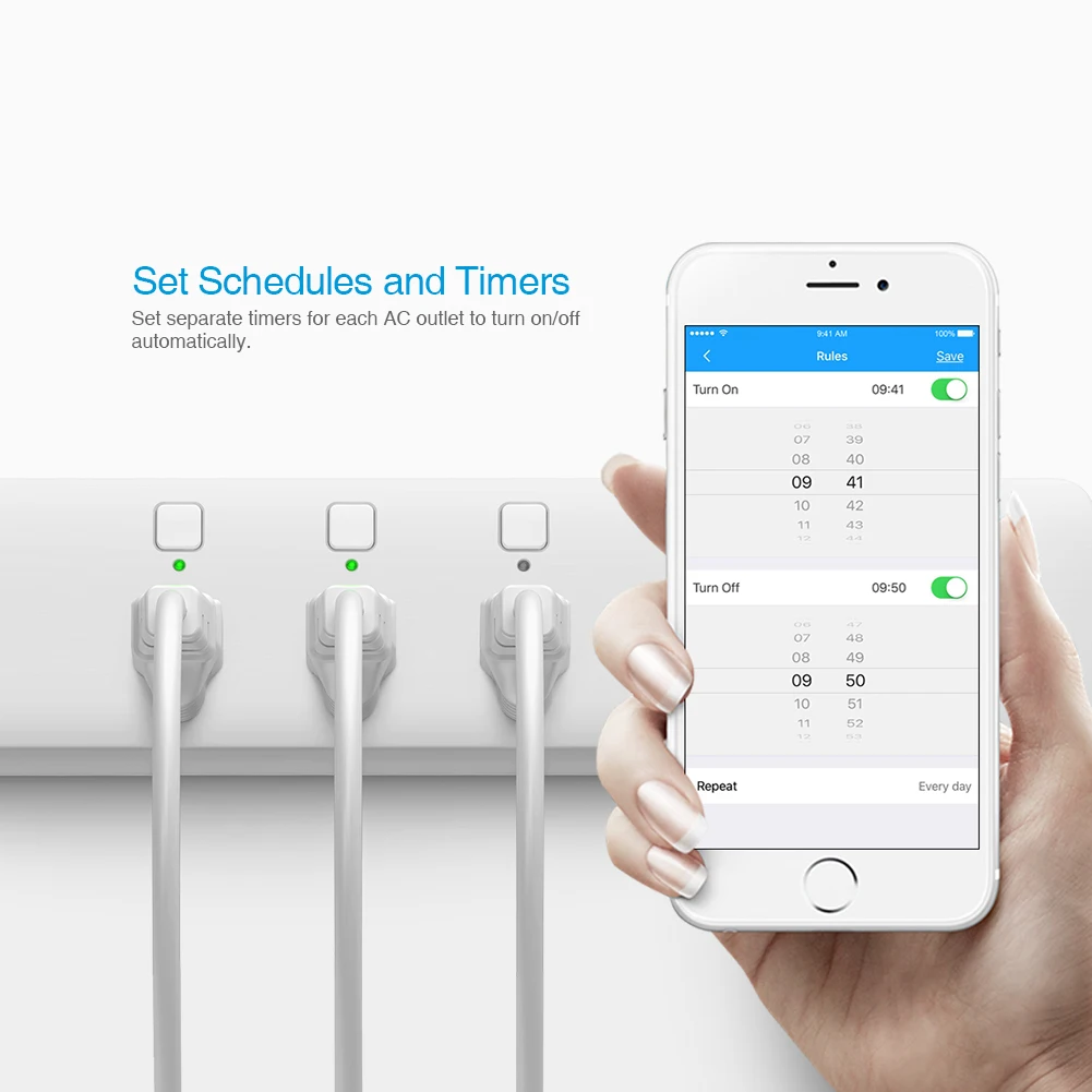 Смарт-розетка Koogeek с Wi-Fi защита от перенапряжения работает Apple HomeKit /Google Assistant
