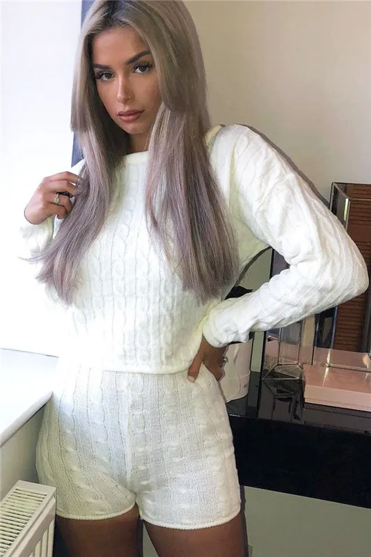 Комплект спортивный женский Goocheer короткий топ с длинным рукавом костюм из 2