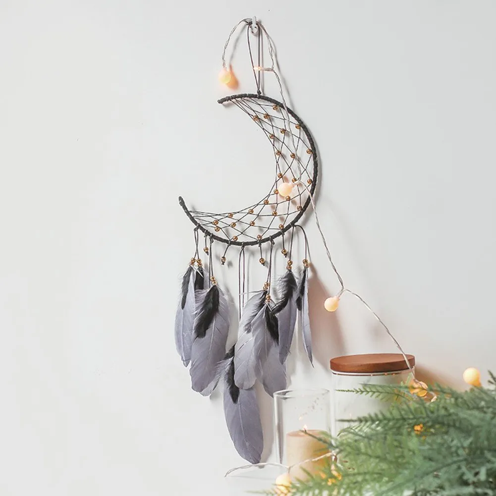 

Hot！Hanging Feather Dream Catchers Nordic Owl Bedroom Wall Hanging Nordic Room Car Hanging Craft Gift Home Decor