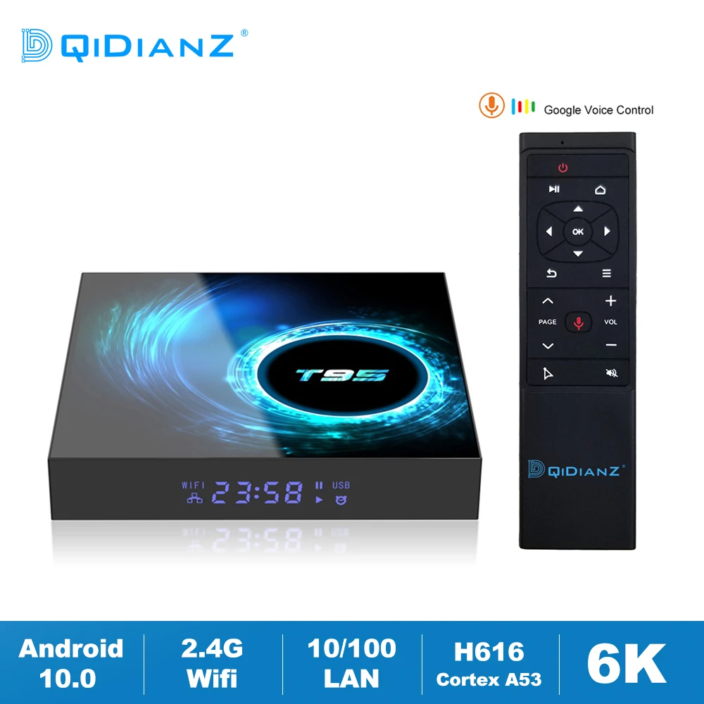 Android 10.0 T95 H616 Smart TV Box 2.4G Wifi 6K HDR Set Top Media Player Google Youtube Mini Receiver 2GB 4GB PK H96 | Электроника